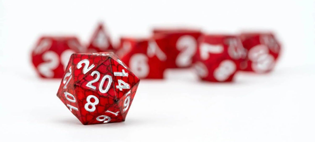 D&D Silicone Dice Set: Dragon Scale - Red (7)