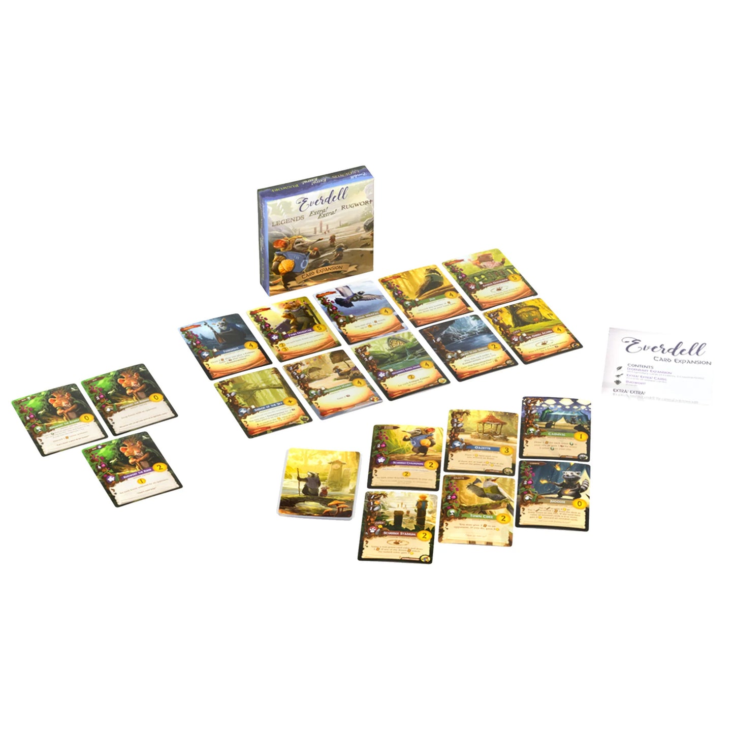 Everdell: Legends, Extra! Extra!, and Rugwort Card Expansion