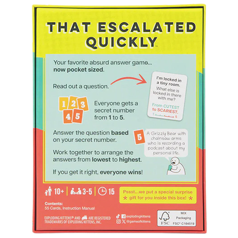 That Escalated Quickly: Grab & Game Edition