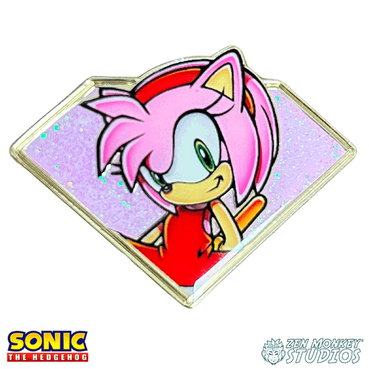 Enamel Pin: Sonic the Hedgehog - Emerald Amy (Golden Series 2)