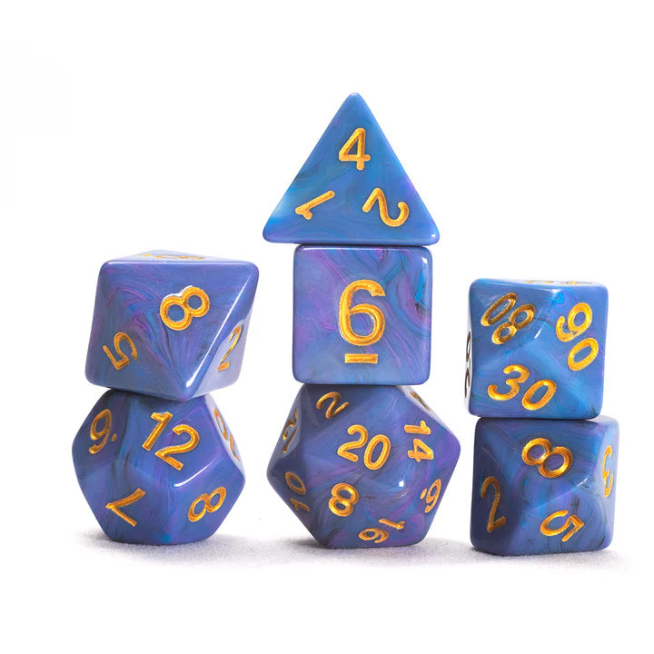 Sirius Dice Set: Unicorn - Blue (7-Set)