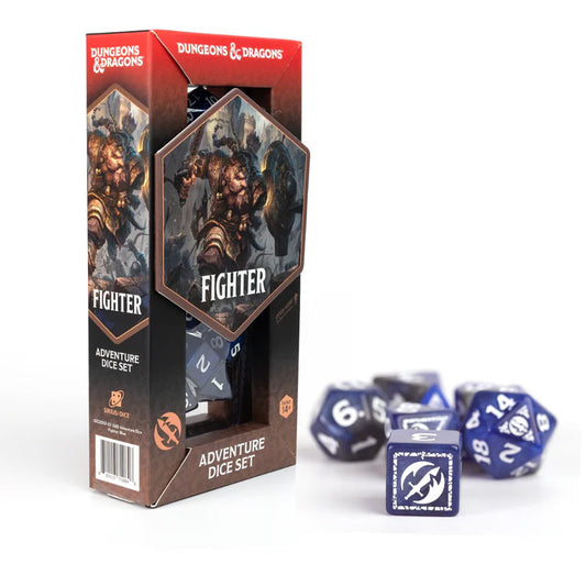 Sirius D&D Adventure Dice Set: Fighter - Blue (17-Set)