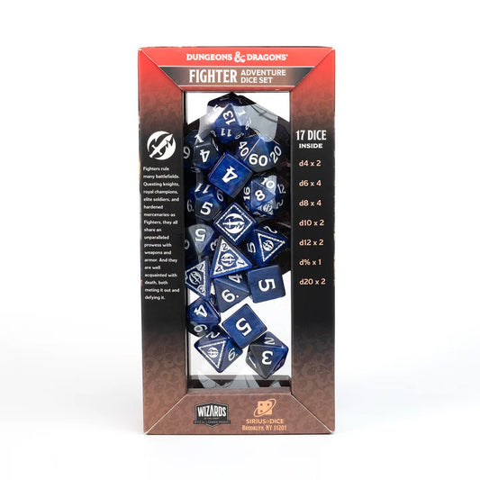 Sirius D&D Adventure Dice Set: Fighter - Blue (17-Set)