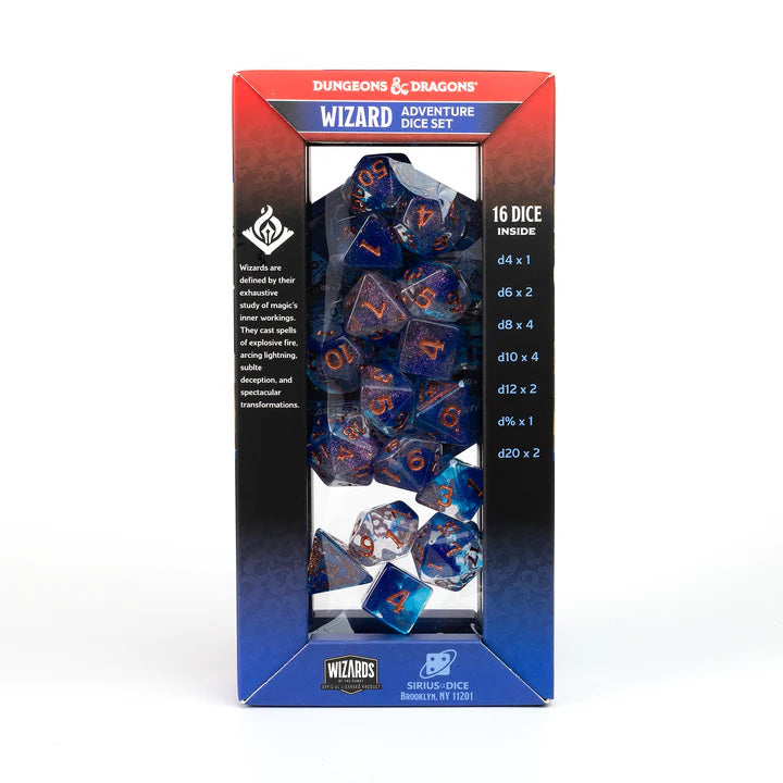 Sirius D&D Adventure Dice Set: Wizard - Blue (16-Set)