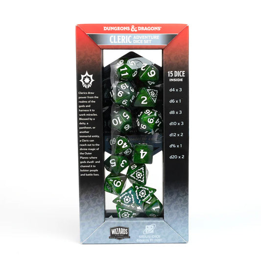 Sirius D&D Adventure Dice Set: Cleric - Green (15-Set)