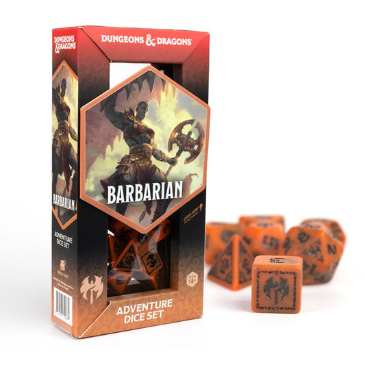 Sirius D&D Adventure Dice Set: Barbarian - Orange (15-Set)