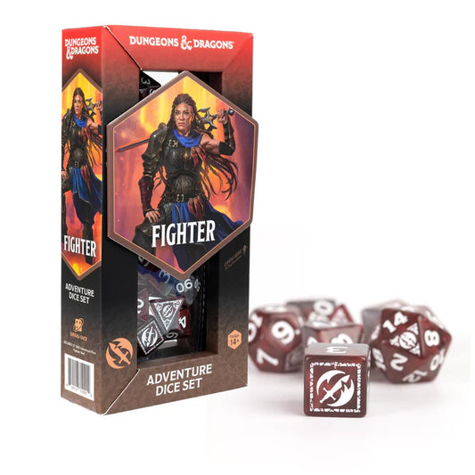 Sirius D&D Adventure Dice Set: Fighter - Red (17-Dice)