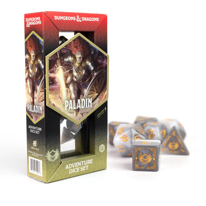Sirius D&D Adventure Dice Set: Paladin - White/Grey (14-Set)