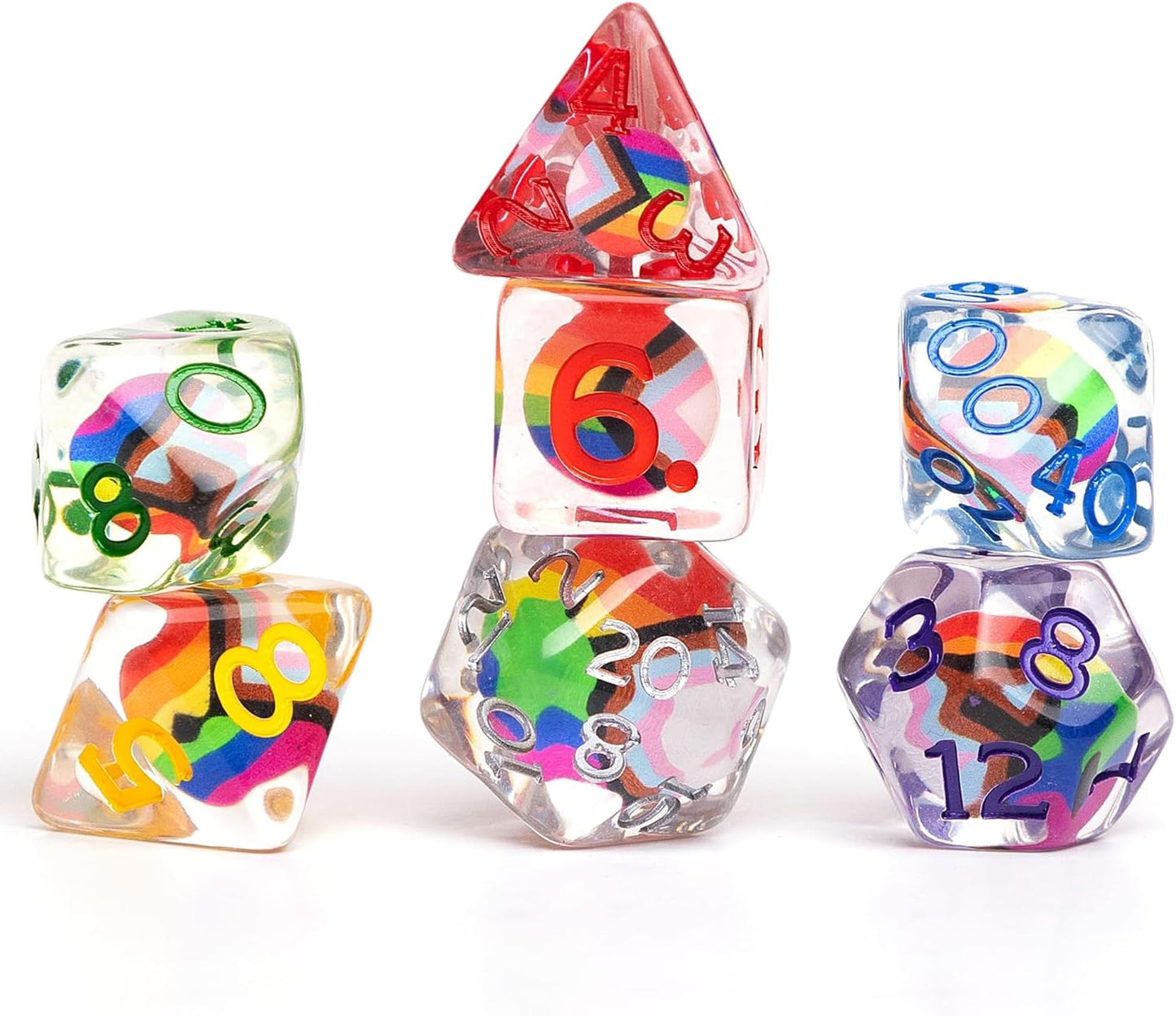 Sirius Dice Set: Dungeons & Dragons - Progress Pride (7)