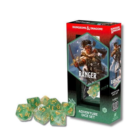 Sirius D&D Adventure Dice Set: Ranger - White/Green (14)