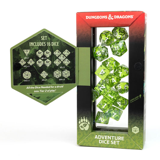 Sirius D&D Adventure Dice Set: Druid - Green (15) [2024 Version]