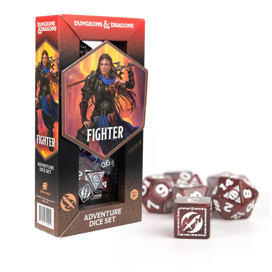 Sirius D&D Adventure Dice Set: Fighter - Red (17) [2024 Version]