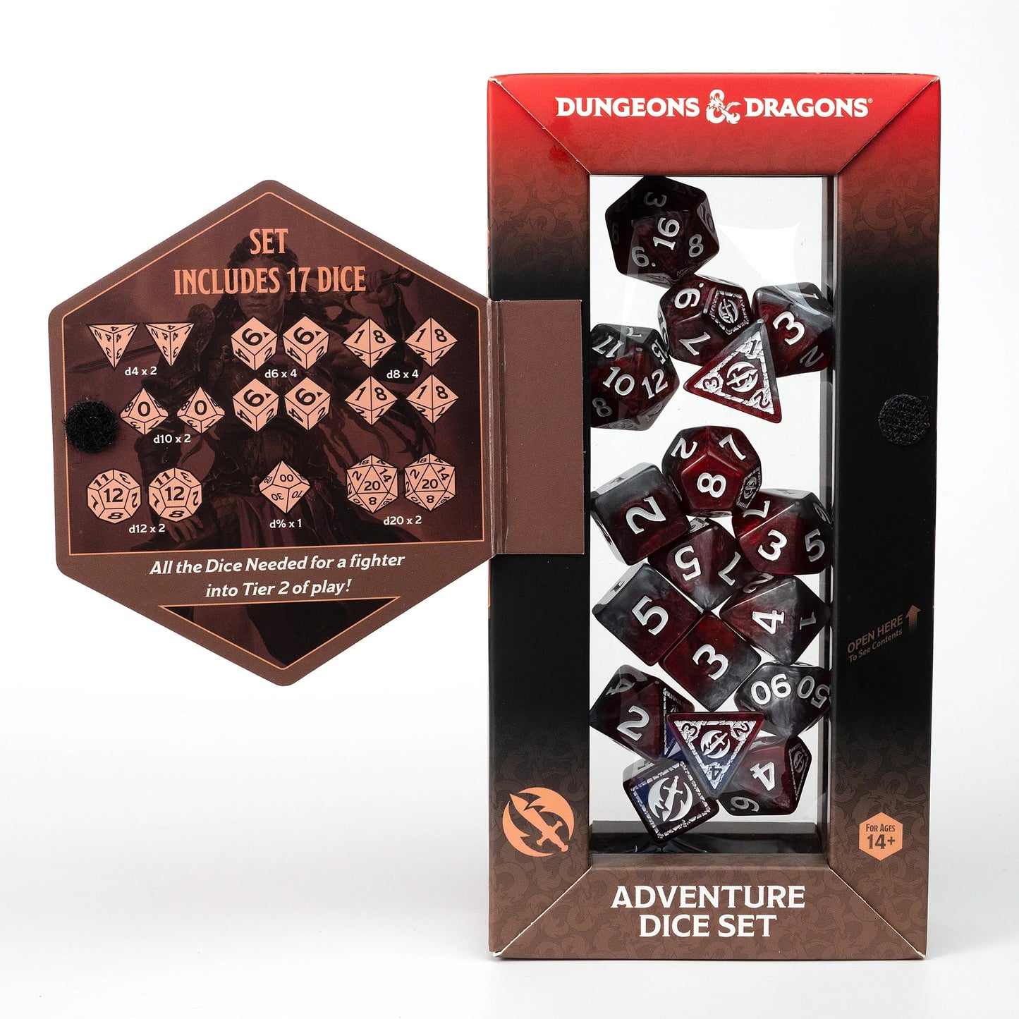 Sirius D&D Adventure Dice Set: Fighter - Red (17) [2024 Version]
