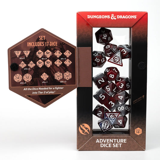 Sirius D&D Adventure Dice Set: Fighter - Red (17) [2024 Version]