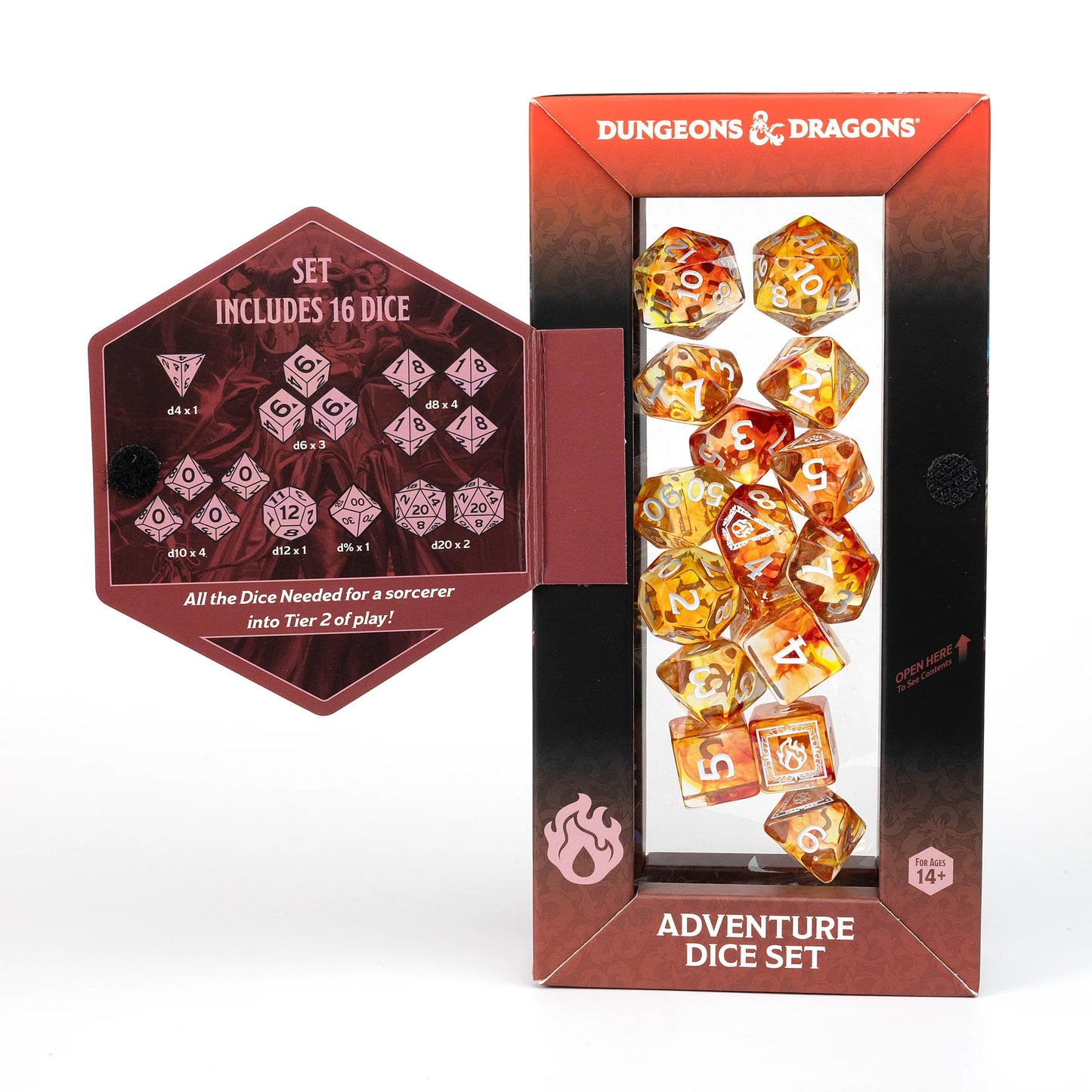 Sirius D&D Adventure Dice Set: Sorcerer - Orange (16) [2024 Version]