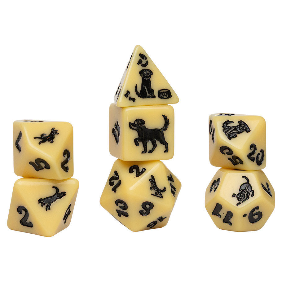 Sirius Animal Dice Set: Golden Pup (7)