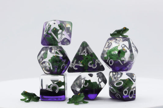 Foam Brain Games Dice Set: Green Poison Frog (7)
