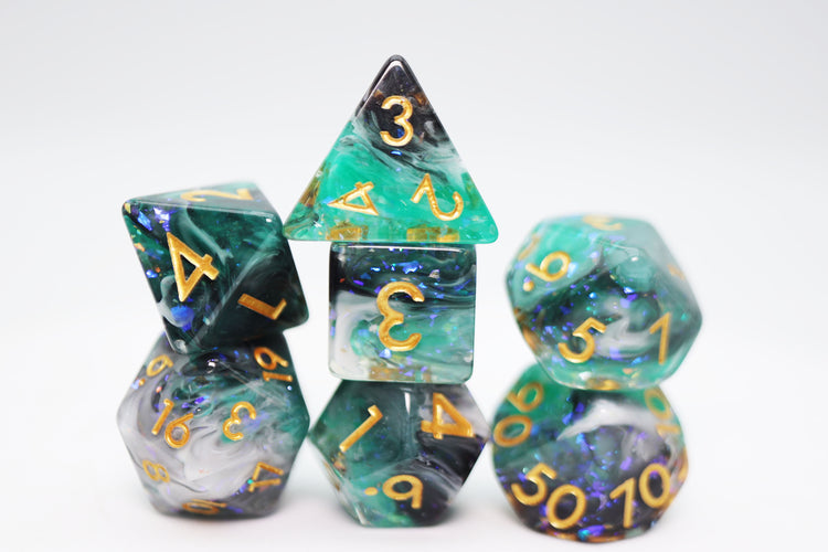 Foam Brain Games Dice Set: Forest Fog (7)