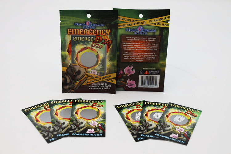 Foam Brain Games Emergency d20 Scratch Off (10)