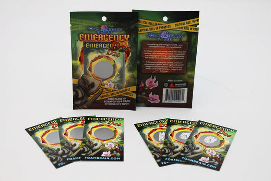 Foam Brain Games Emergency d20 Scratch Off (10)