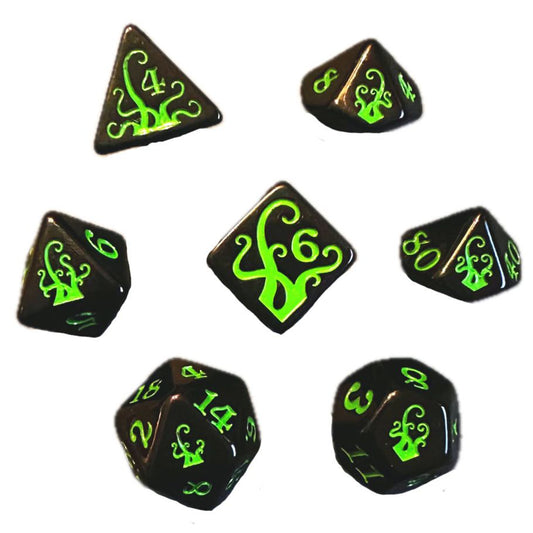 Black Oak Workshop Dice: Tentacles - Ichor & Slime (7)