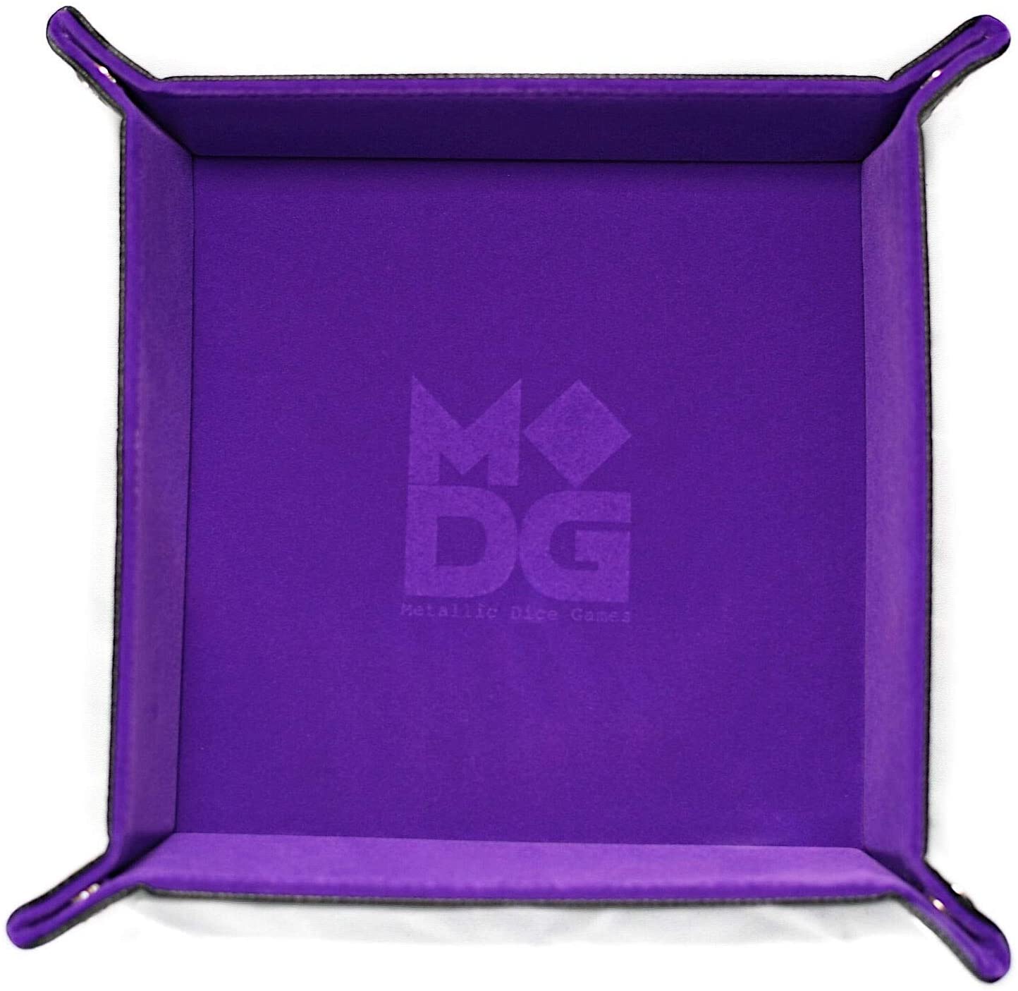 Metallic Dice Games: Velvet Folding Tray - Purple