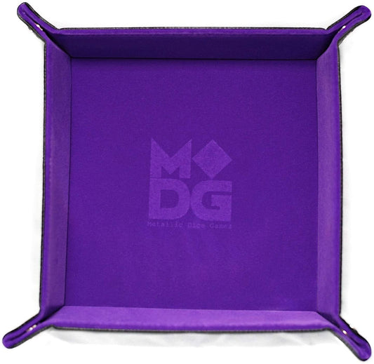Metallic Dice Games: Velvet Folding Tray - Purple