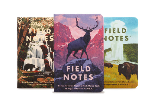 Field Notes 3-Pack: National Parks Series C - Rocky Mountain, Great Smoky, Yellowstone