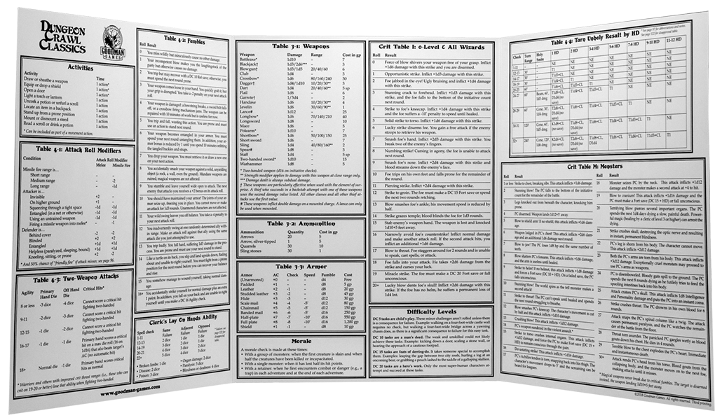 Dungeon Crawl Classics RPG Judge’s Screen