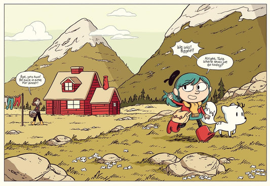 Hilda and Twig Hide from the Rain