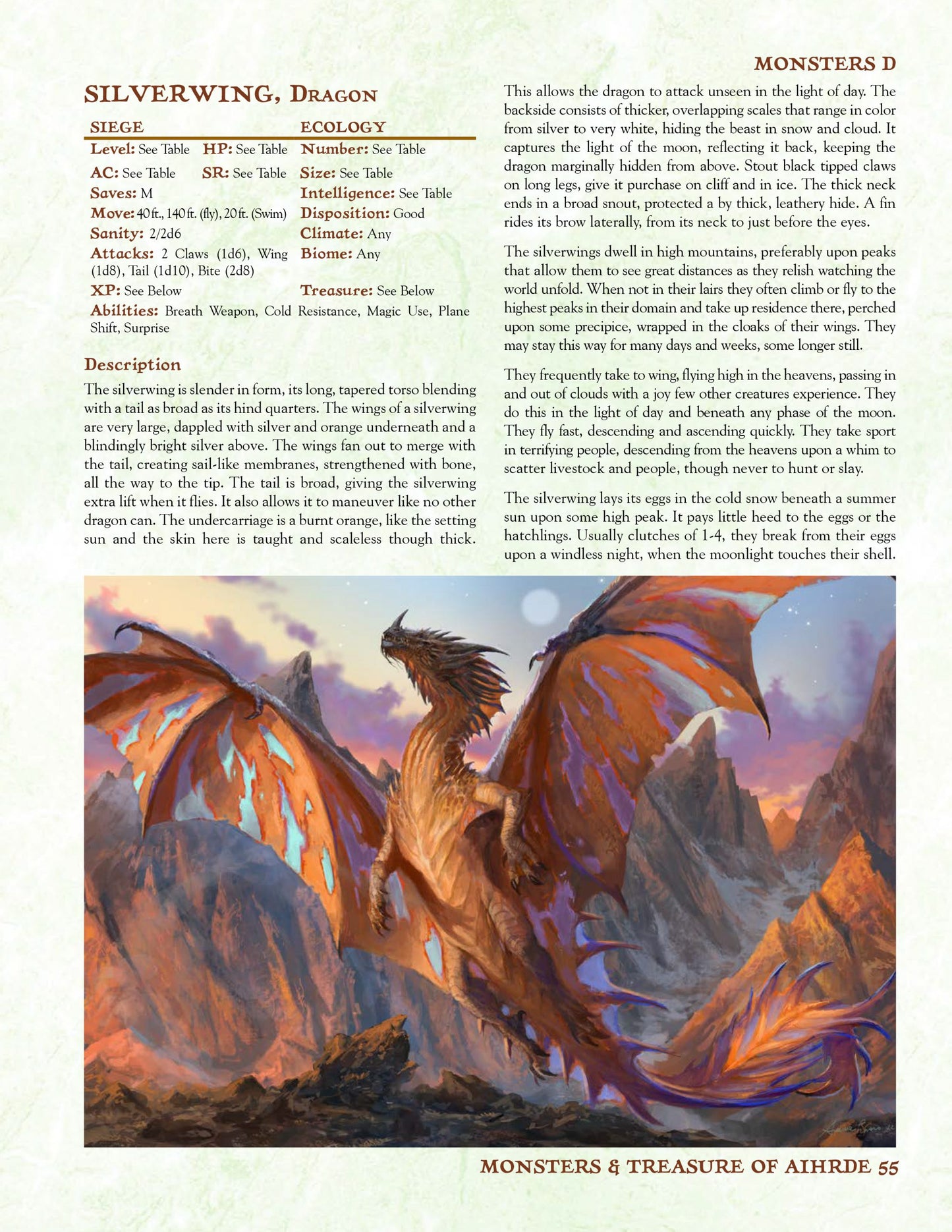 Castles & Crusades: After Winter Dark - Monsters & Treasures of Aihrde