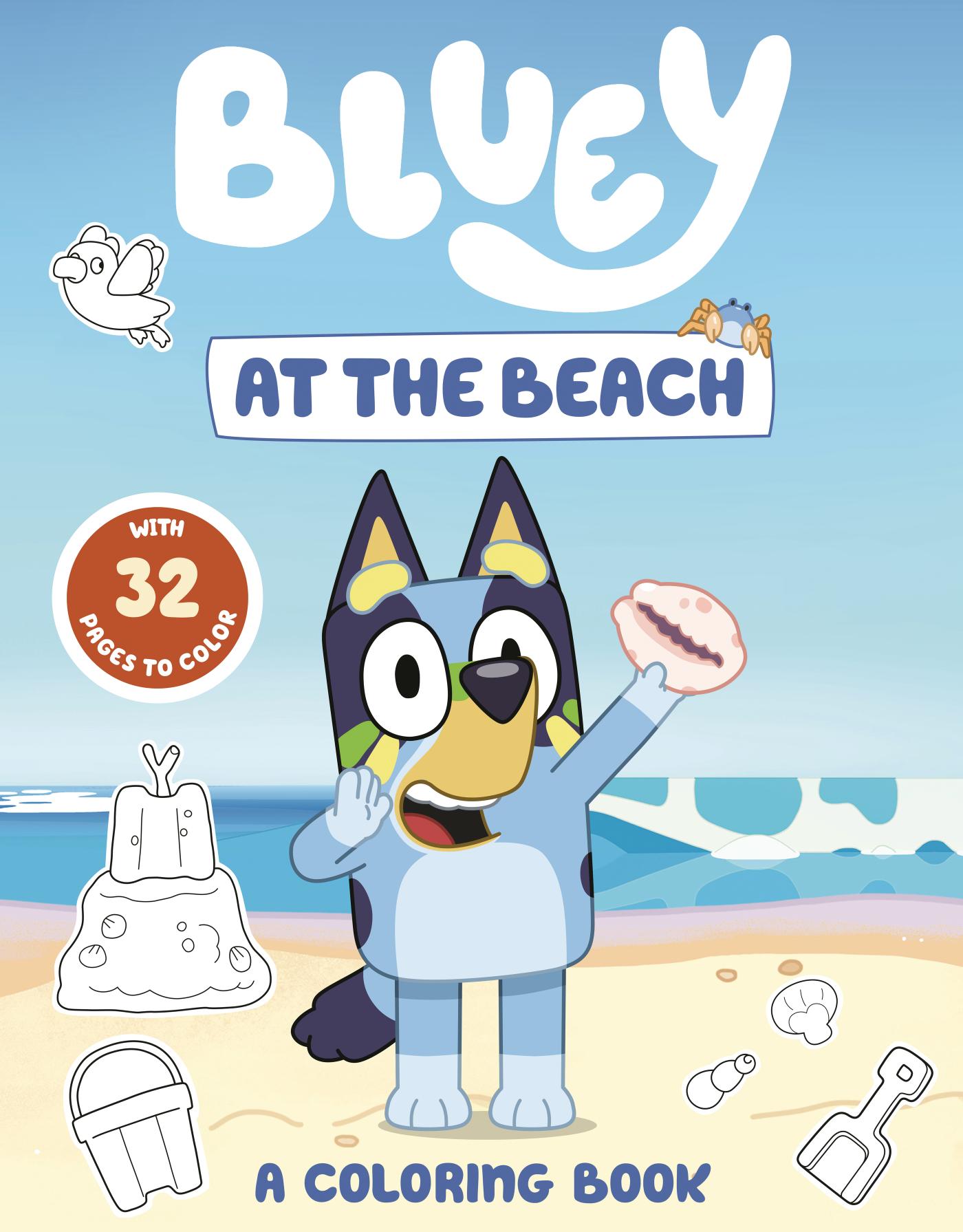 Bluey: At the Beach: A Coloring Book