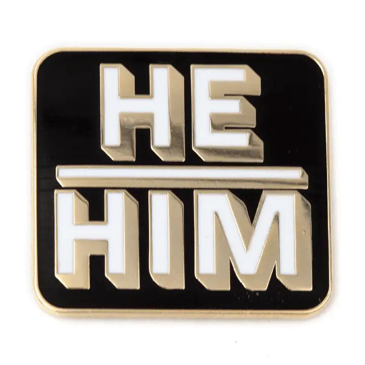 These Are Things Enamel Pin: He/Him