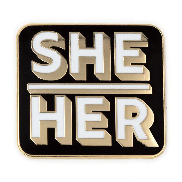 These Are Things Enamel Pin: She/Her