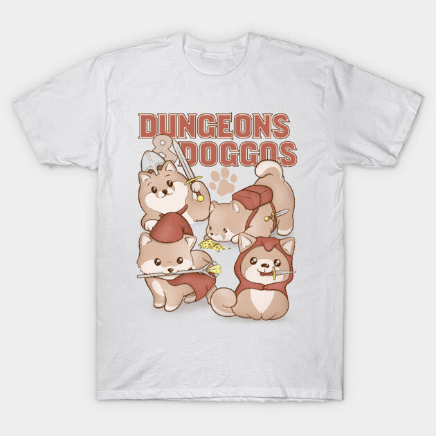 T-Shirt: Dungeons & Doggos - White
