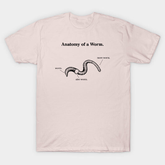 T-Shirt: Worm - Soft Pink