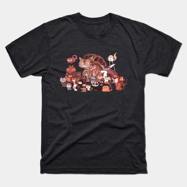 T-Shirt: Cool Cats - Charcoal Heather