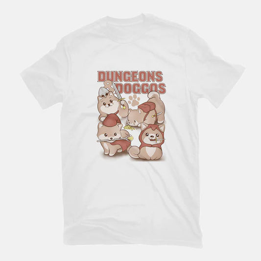 T-Shirt: Dungeons & Doggos - White