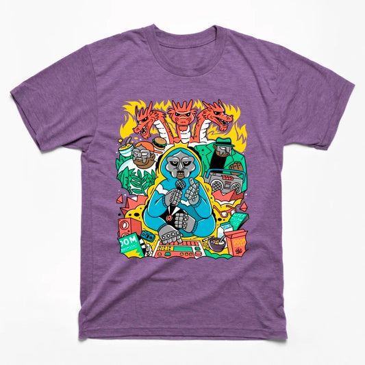 T-Shirt: MF Doom and Friends - Purple Heather