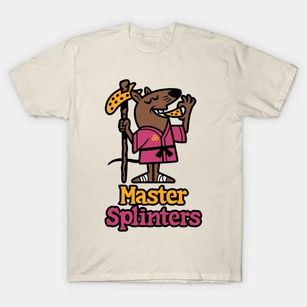 T-Shirt: Master Splinter's Pizza - Creme