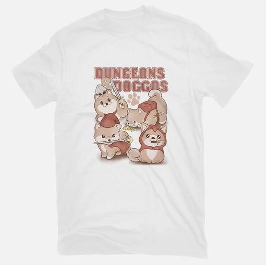 T-Shirt: Dungeons & Doggos - White
