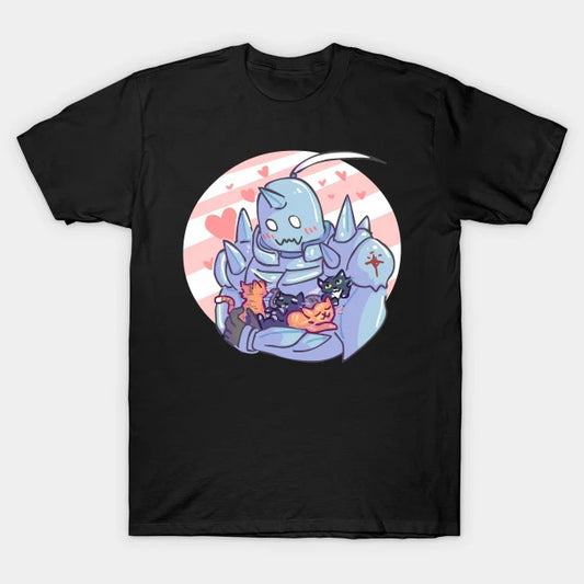 T-Shirt: Alphonse and Kittens - Black