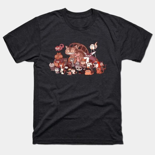 T-Shirt: Cool Cats - Charcoal Heather