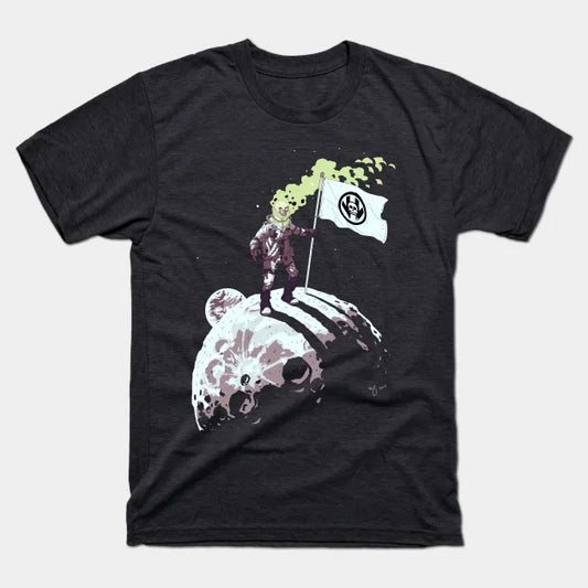 T-Shirt: Lonely Spaceman - Charcoal Heather