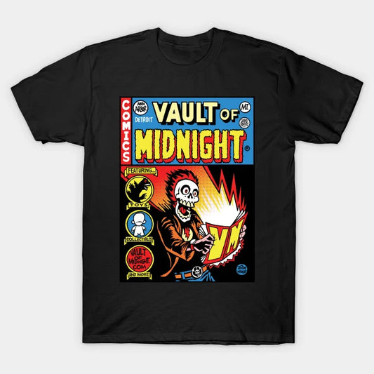 T-Shirt: Vault of Midnight Comic Cover - Black