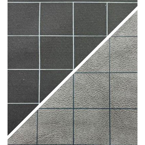 Reversible Battlemat: 1-inch Square - Black/Grey (23.5" x 26")