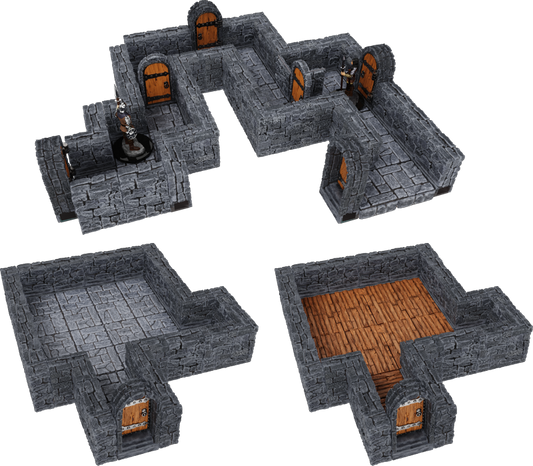 WarLock Tiles: Dungeon Tiles Expansion - One Inch Straight Walls