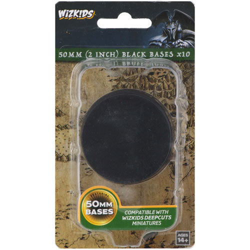 Wizkids Deep Cuts: 50mm Round Base - Black (10)