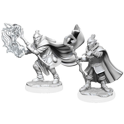 Critical Role Unpainted Miniatures: W1 Hobgoblin Wizard and Druid Male
