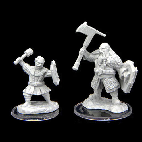 Critical Role Unpainted Miniatures: W2 Kymal Militia Brawler & Joreen Militia Holy Axeman